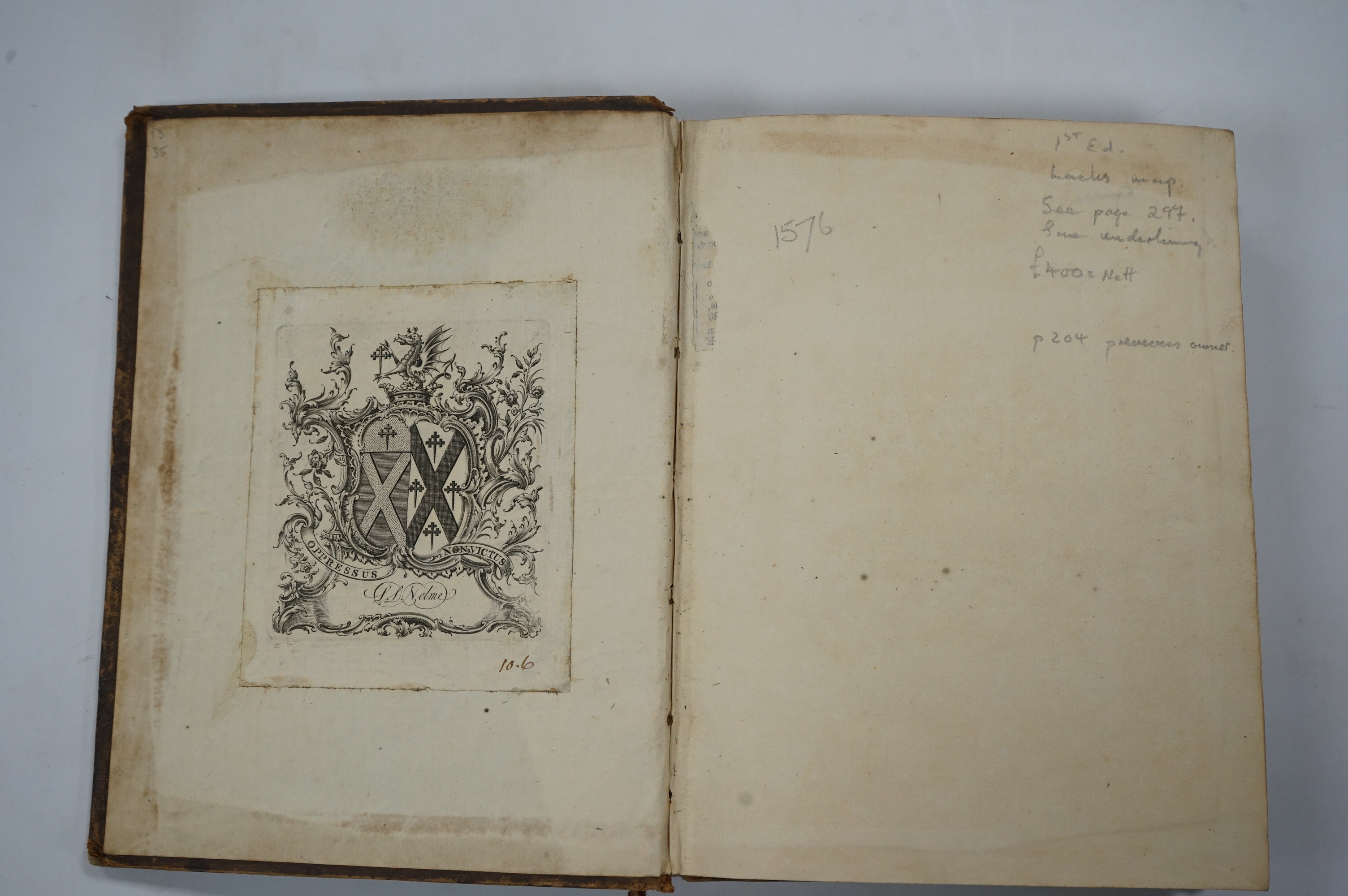 Lambard, William - A Perambulation of Kent: conteining the description, hystorie, and customes of that shyre. Collected and written ... in the yeare 1570 ... and nowe increased by the addition of some things which the Au